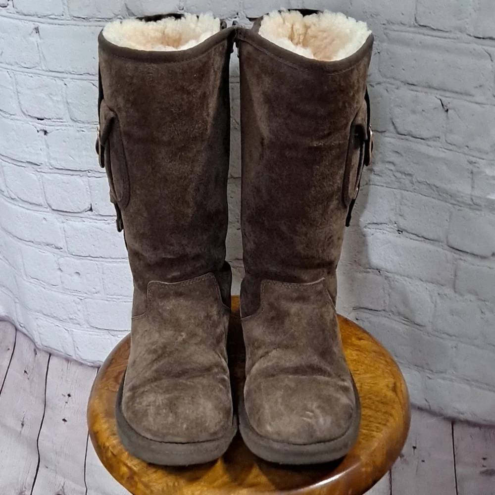 UGG Brown Retro Cargo Suede Boot